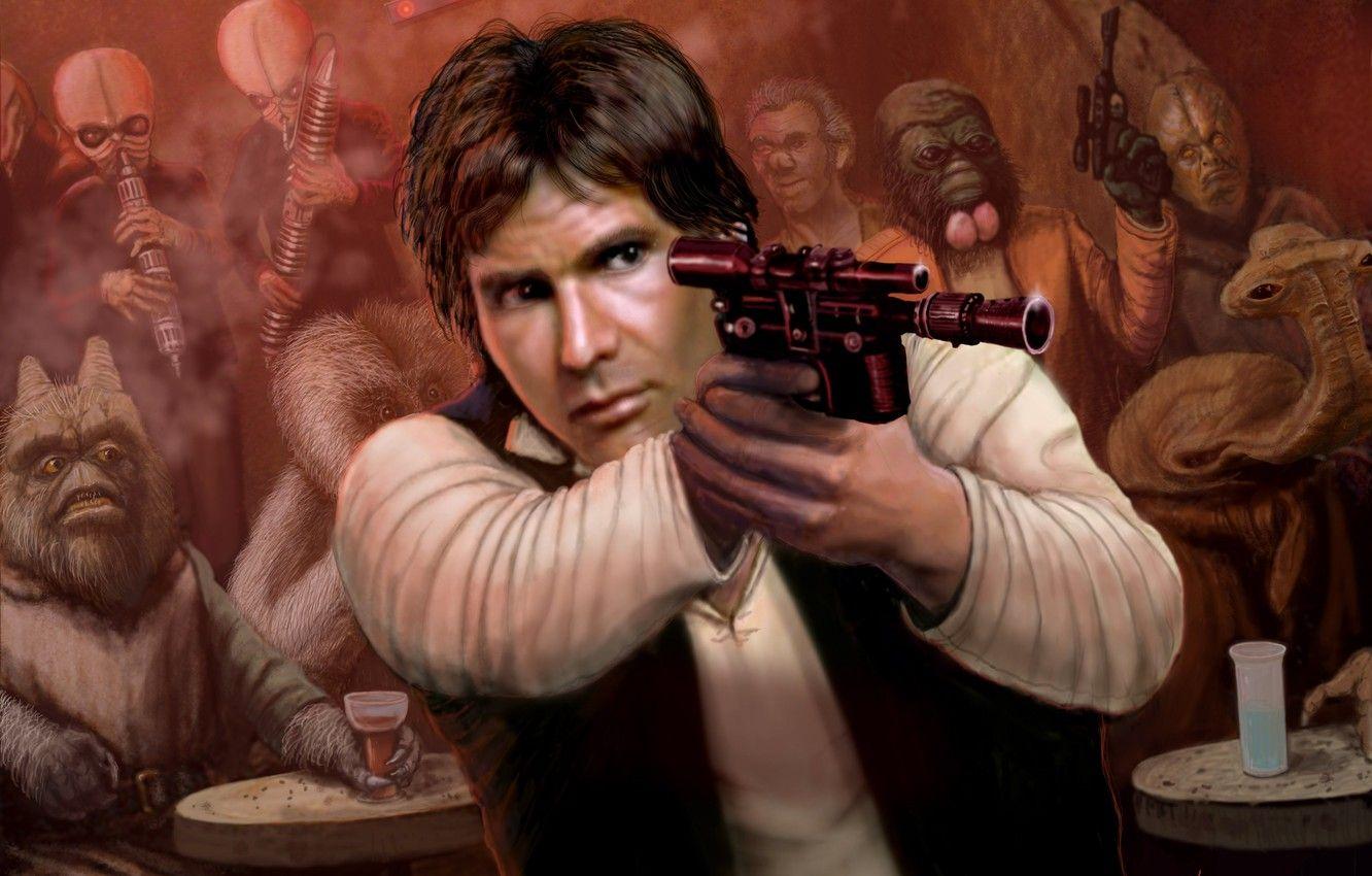 1332x850 Wallpaper Star Wars, Weapons, Han Solo, Han Solo image
