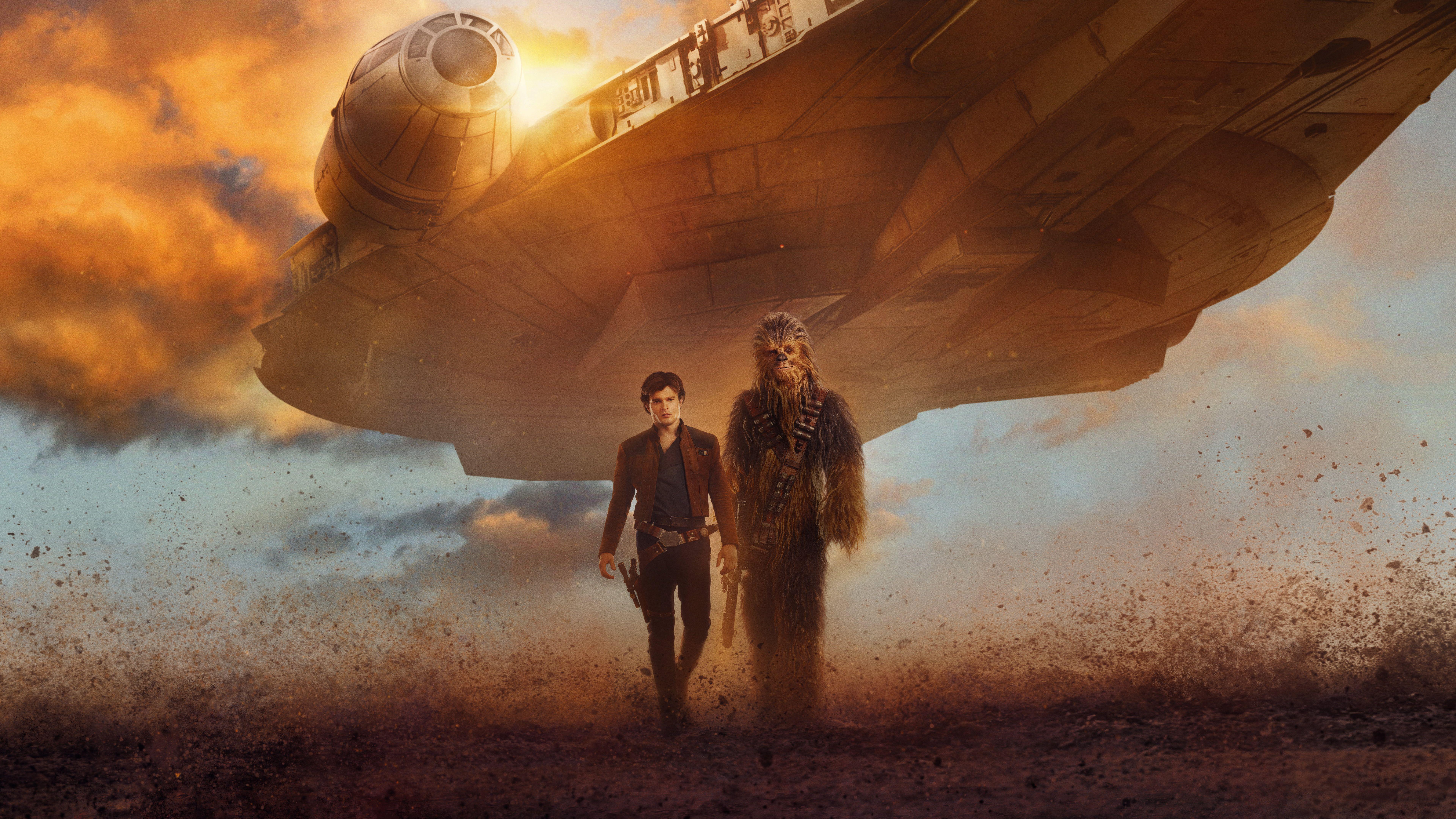 7680x4320 Han Solo and Chewbacca from Star Wars HD wallpaper