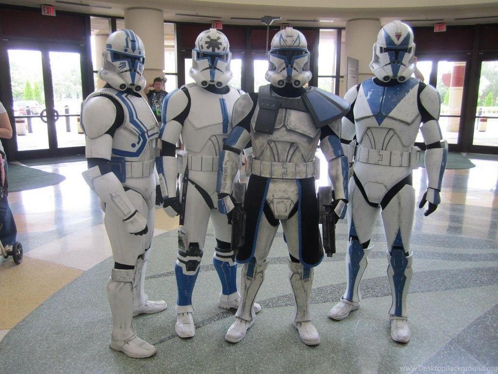 1024x768 Phase 2 Captain Rex And The 501st Clones At Star Wars