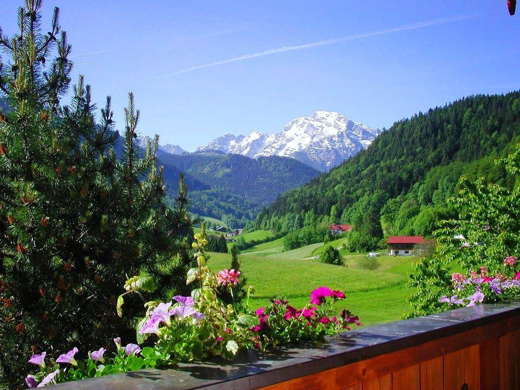 1024x768 Mountain: Mountain Village Hills Fresh Grass Serenity Peaceful Slope