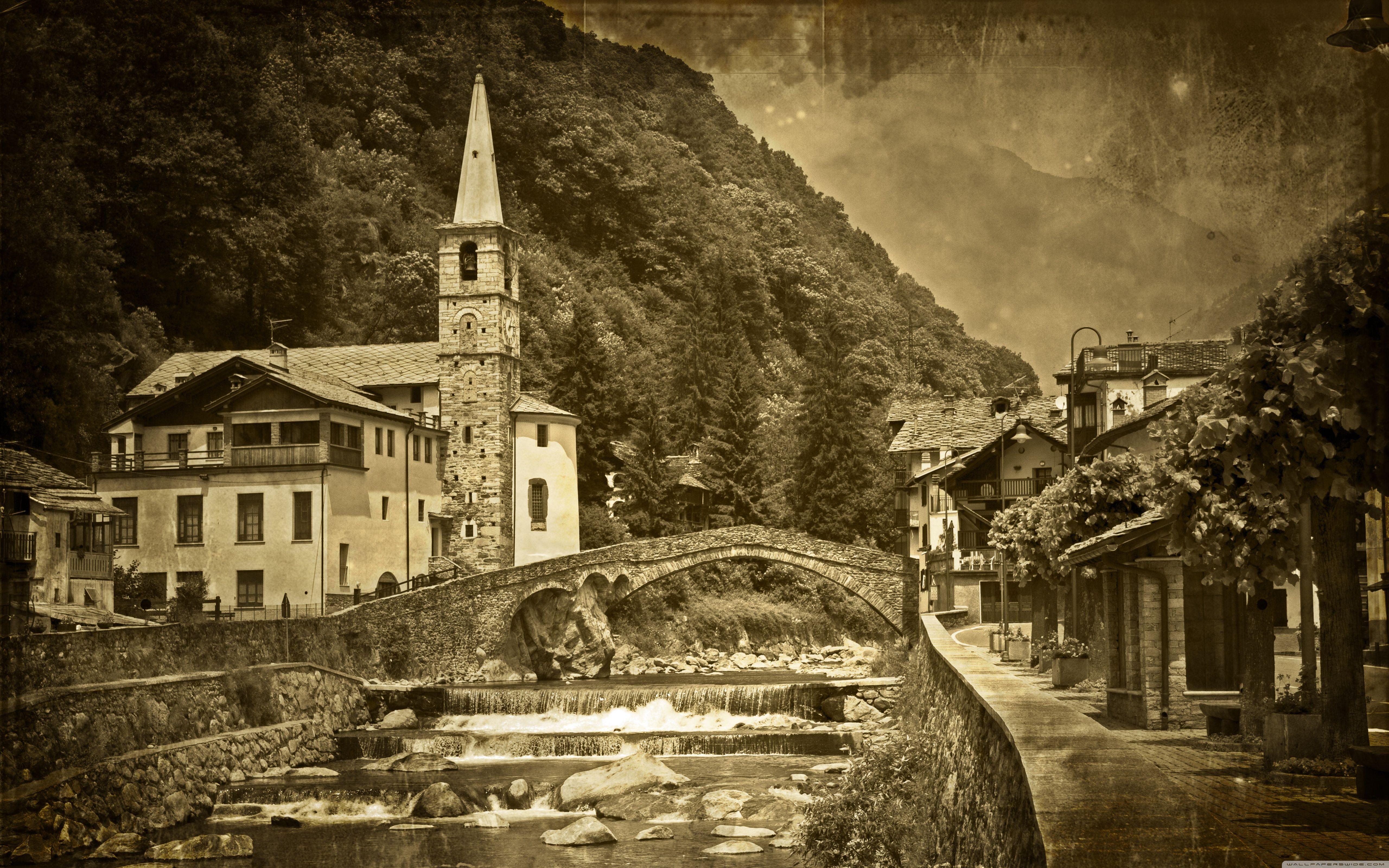 5120x3200 Old Mountain Village, Europe ❤ 4K HD Desktop Wallpaper for 4K Ultra