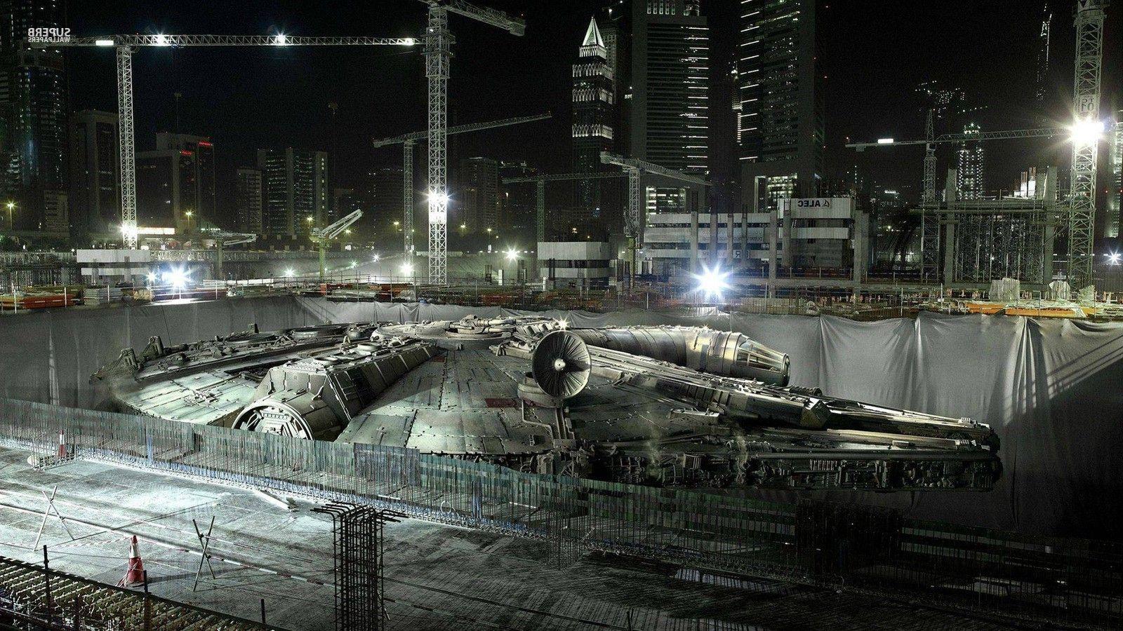 1600x900 Millennium Falcon, Garages, Star Wars Wallpaper HD