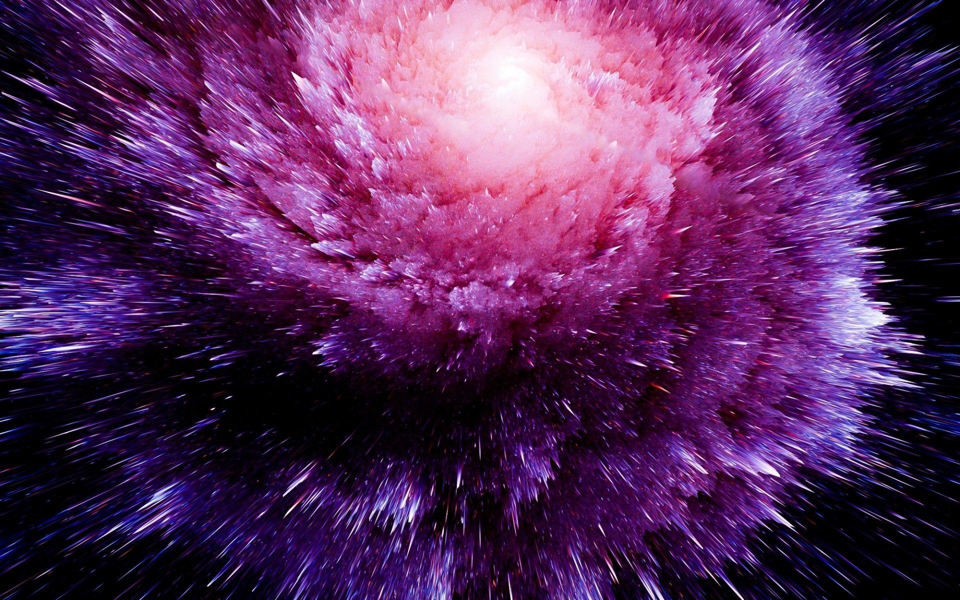 1920x1200 Download 1920x1200 Purple Splash, Particles, Explosion