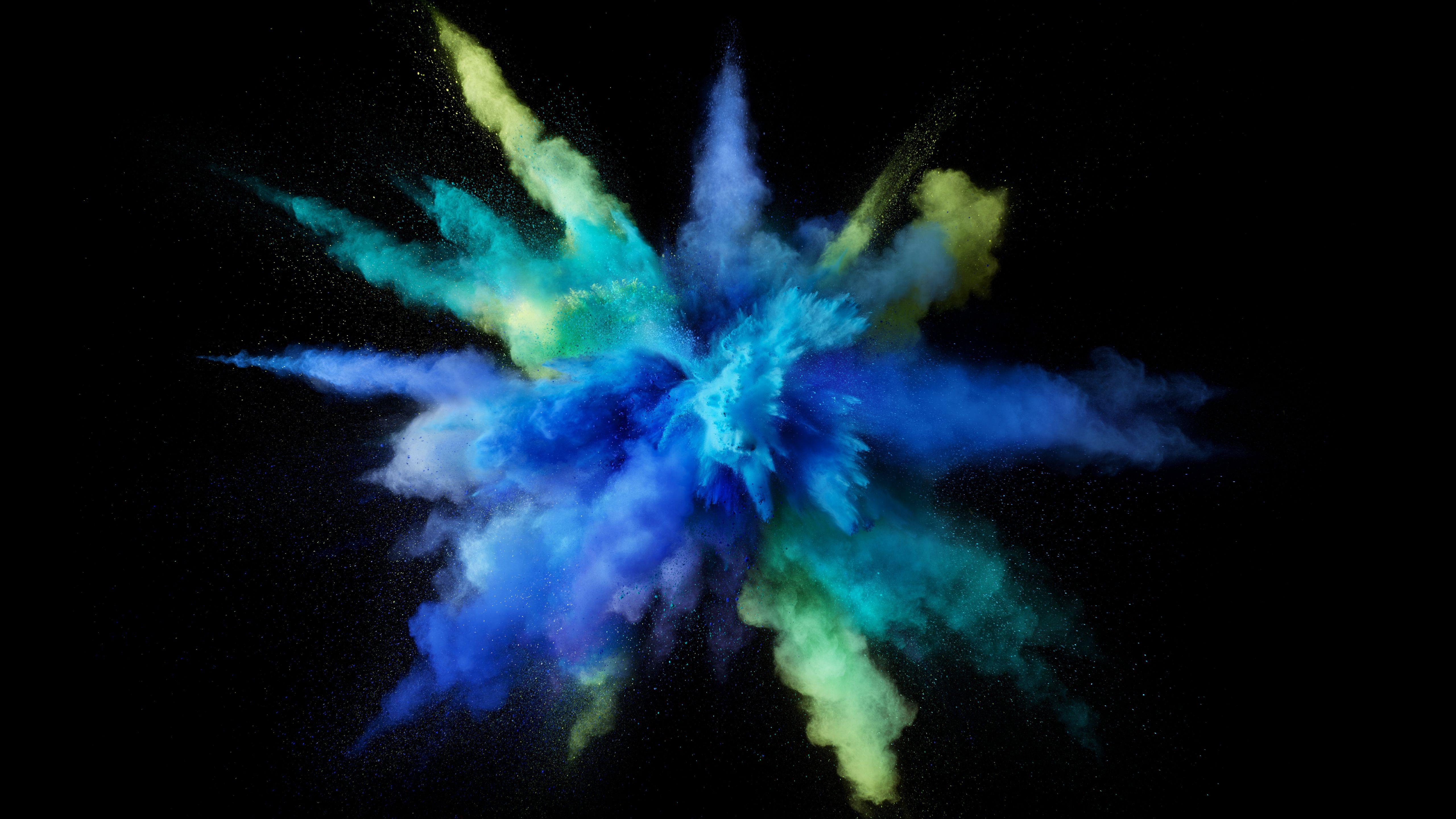 5120x2880 Explosion colored dust and smoke Wallpaper 5k Ultra HD