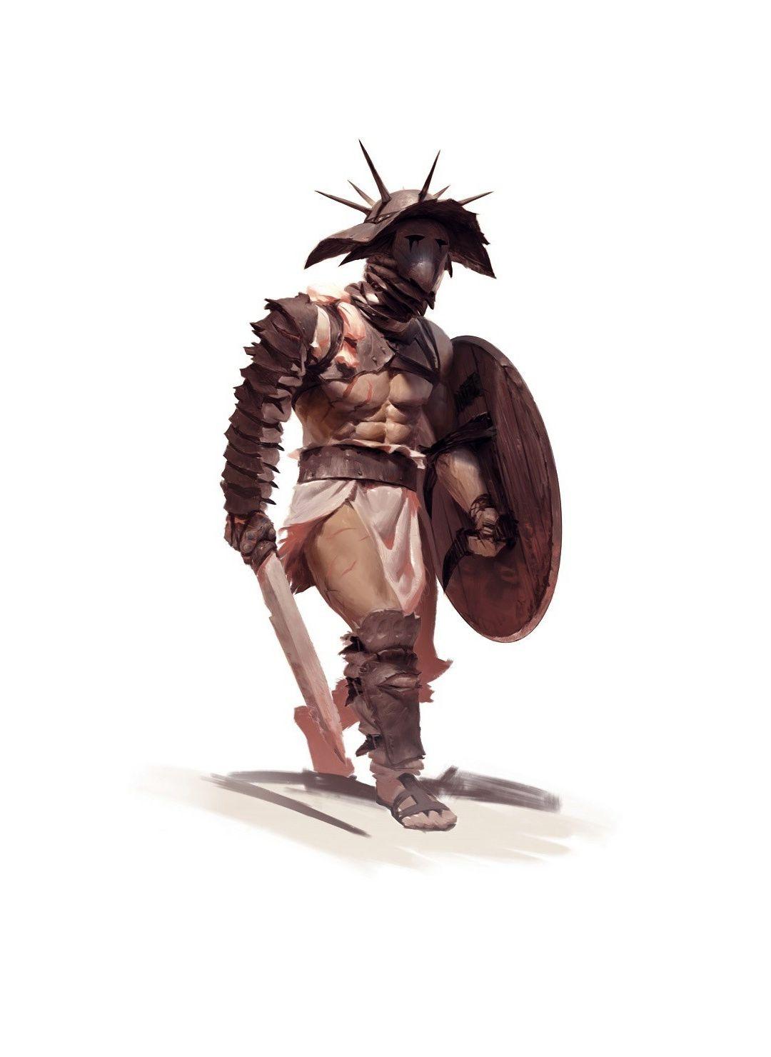 1080x1480 Download 1080x1920 wallpaper gladiator, warrior, minimal