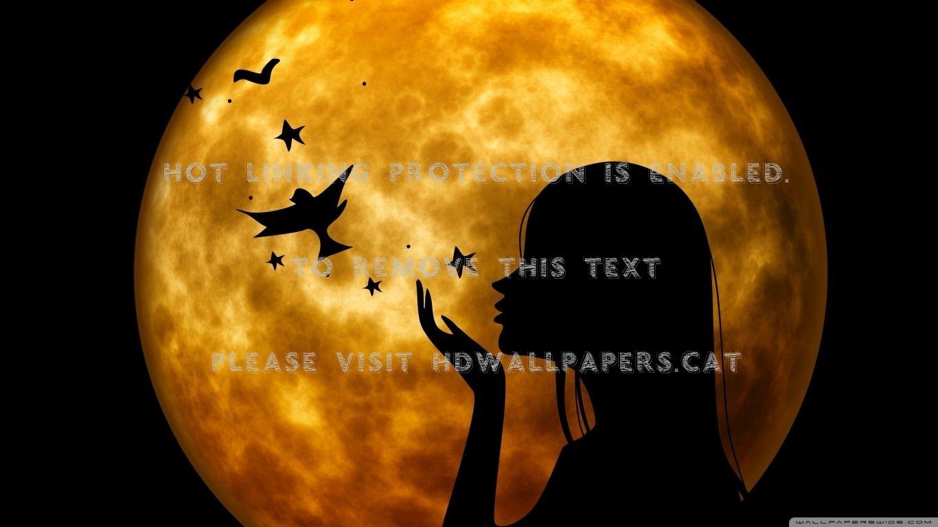 1366x768 samhain wish holiday night abstract digital