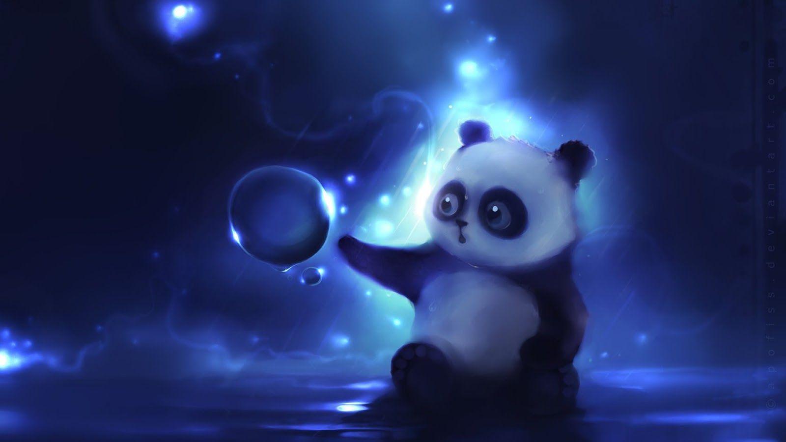 1600x900 Fantasy 3D Mysterious. Mystery Wallpaper: Curious Panda
