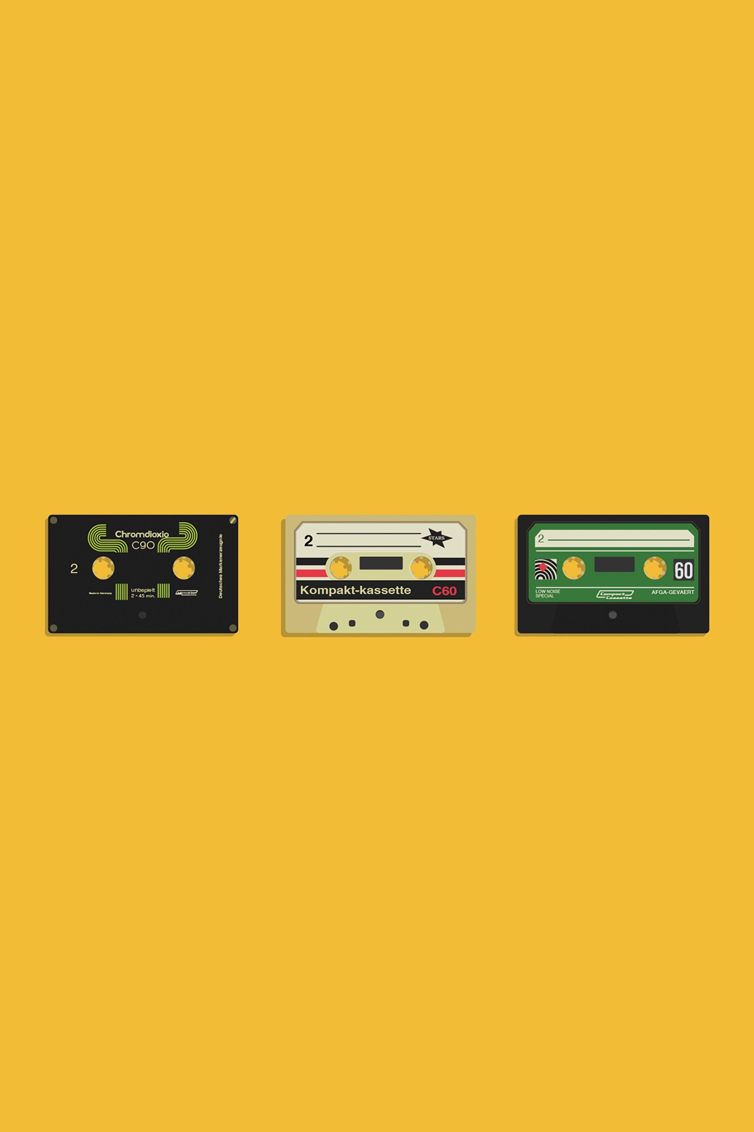 2560x3840 Retro Cassettes Mobile Wallpaper