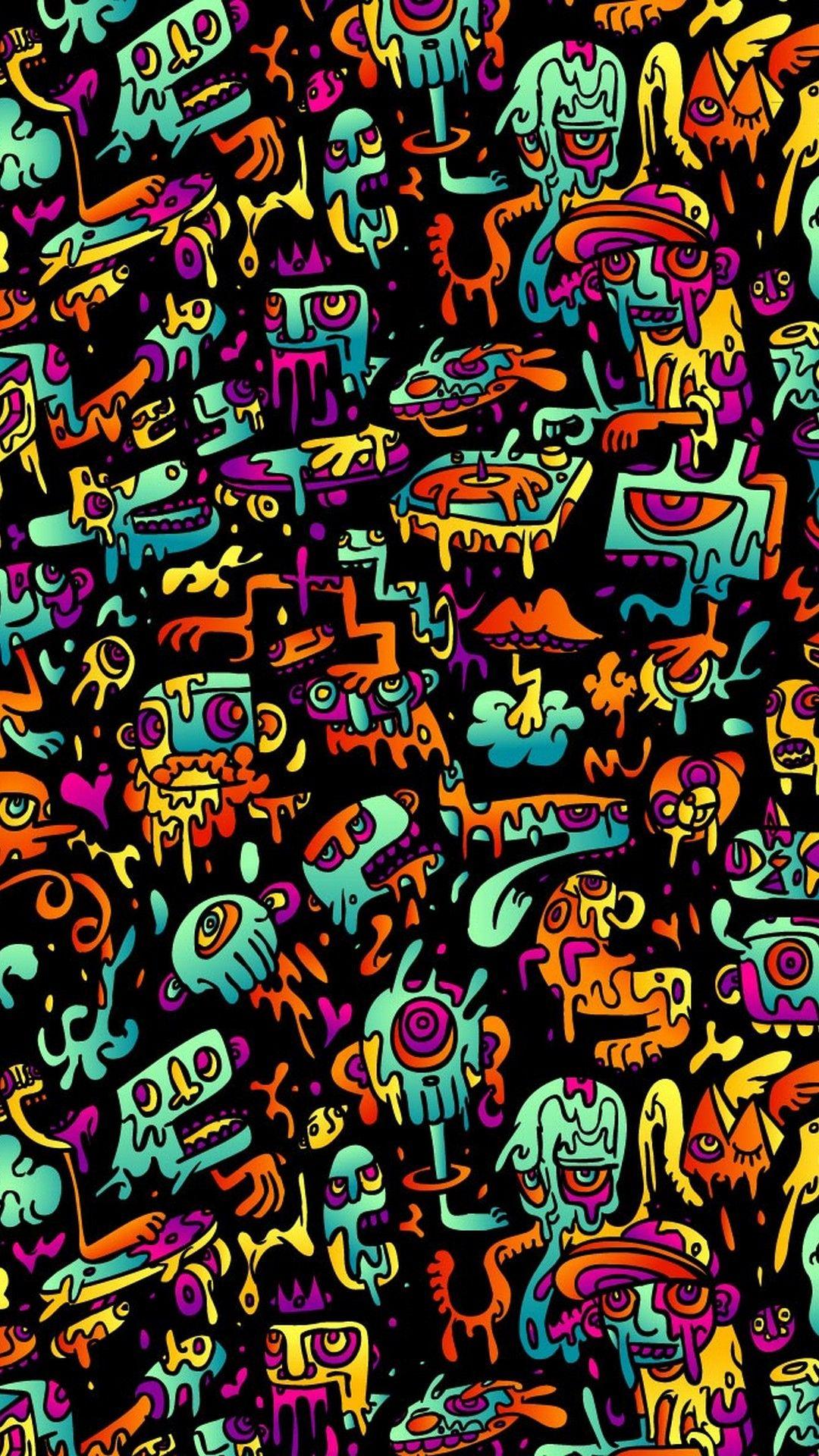 1080x1920 Psychedelic Background For Android Android Wallpaper