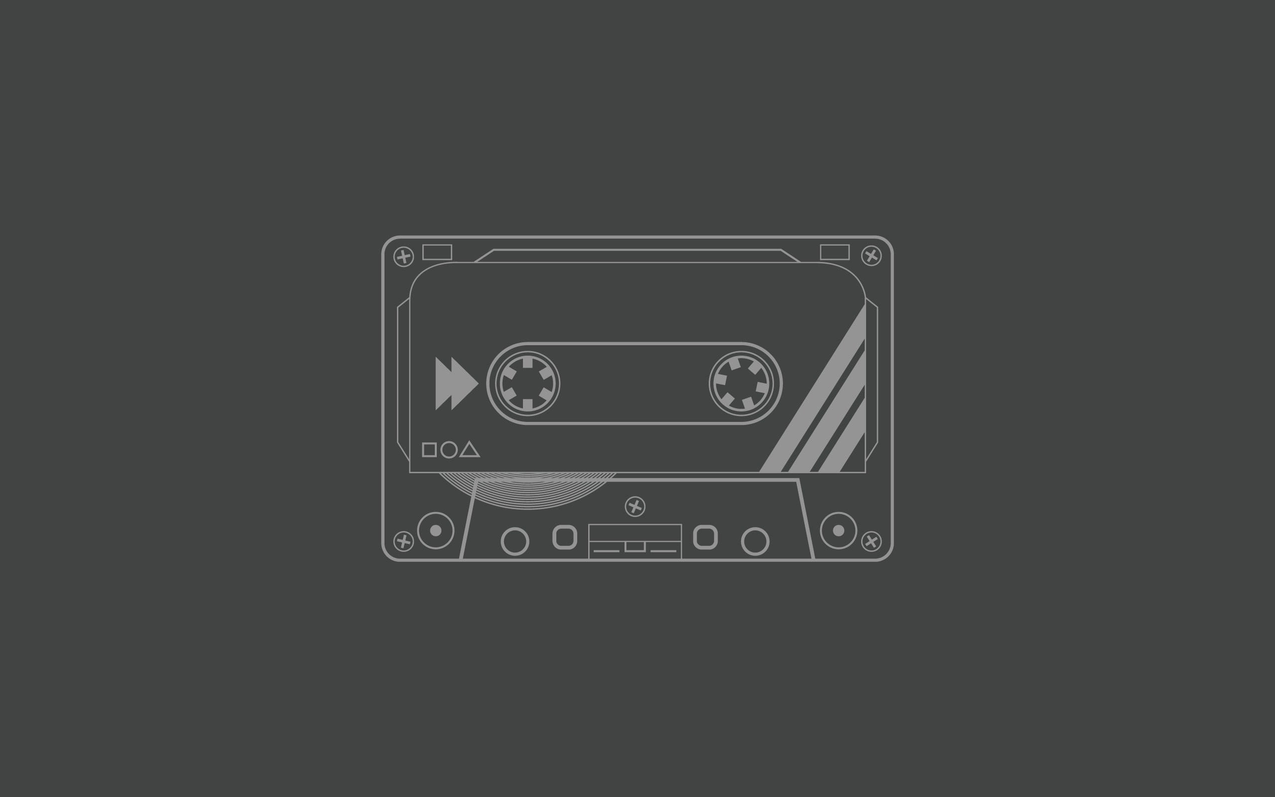 2560x1600 Illustration of cassette tape HD wallpaper
