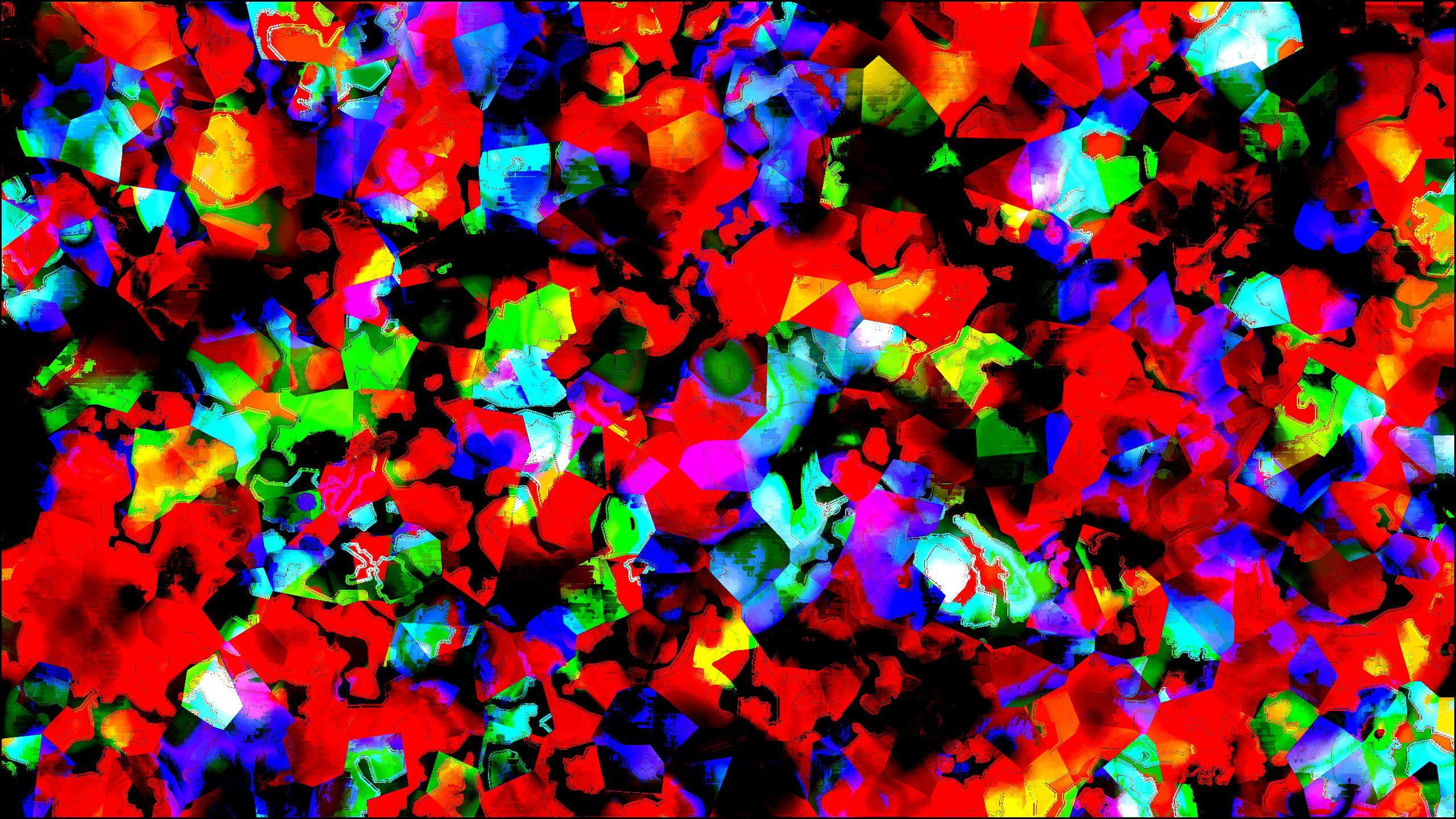 2560x1440 Multicolored illustration, bright, abstract, trippy, LSD HD wallpaper