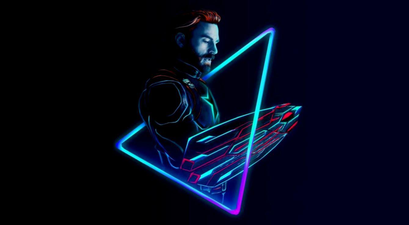Hình nền máy tính Neon Avengers 1339x737 Dựa trên tác phẩm nghệ thuật