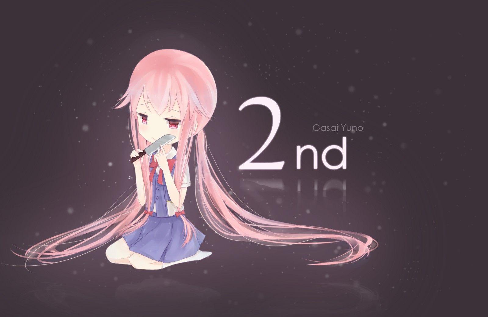 1600x1038 Picture Future Diary Anime young woman