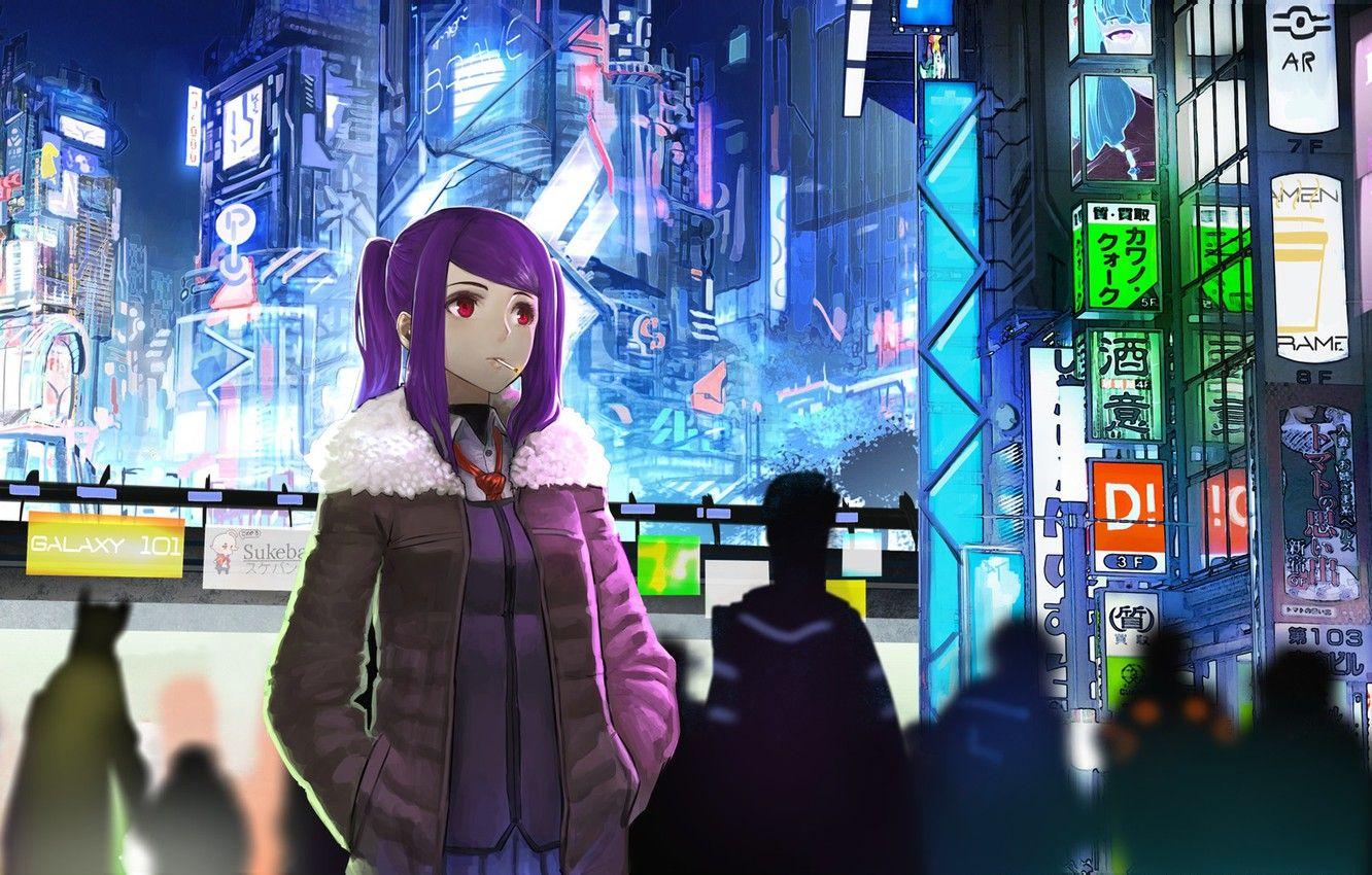 Cyberpunk Anime Girl Katana Sci-Fi 4K Wallpaper #6.1627