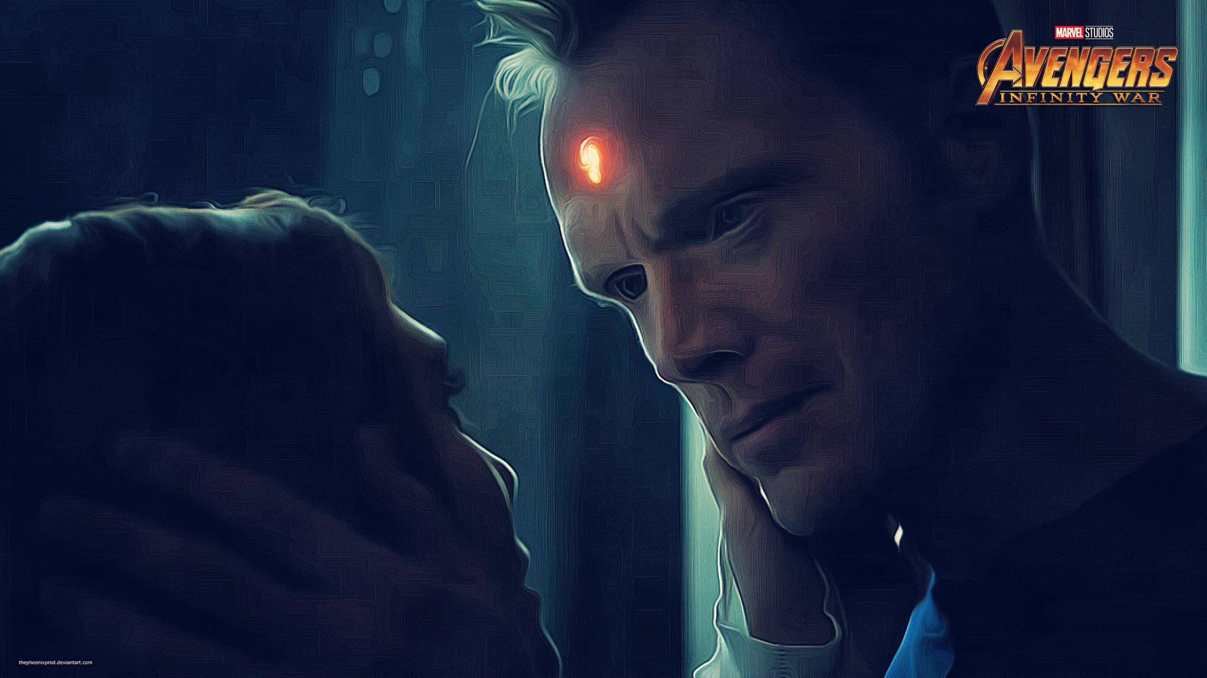 3840x2160 Avengers: Infinity War (2018) Scarlet Witch & Vision 4K UHD 16:9