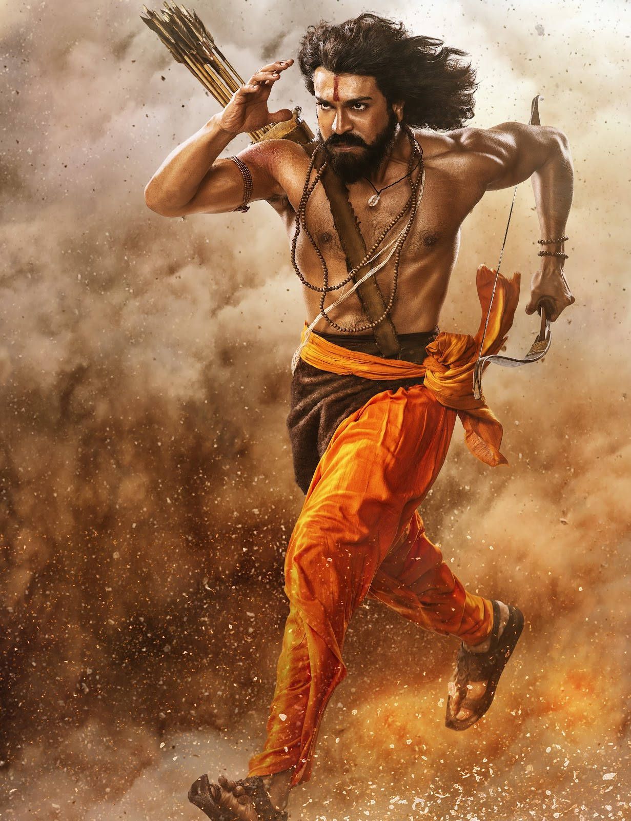 1231x1600 Ram Charan Rrr Poster Running Wallpaper