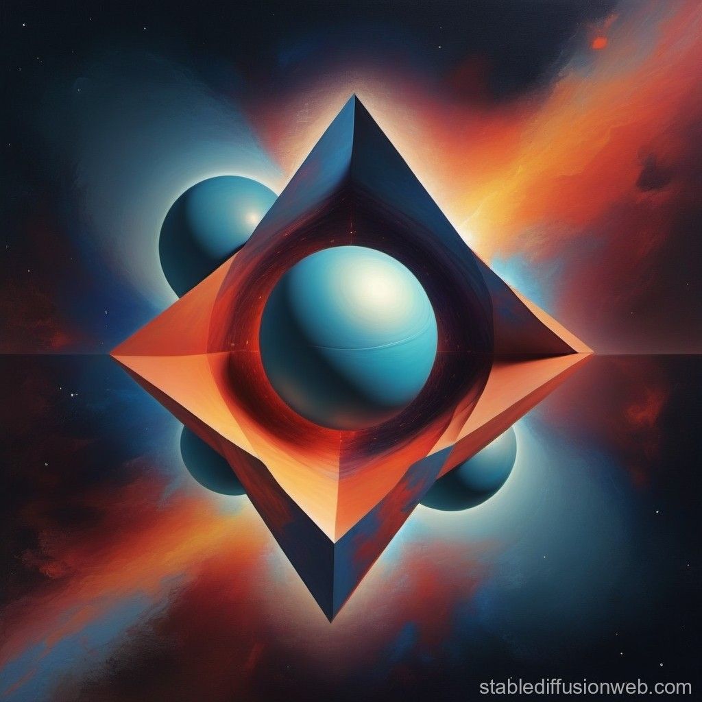 1024x1024 Three Body Problem in Abstract Art