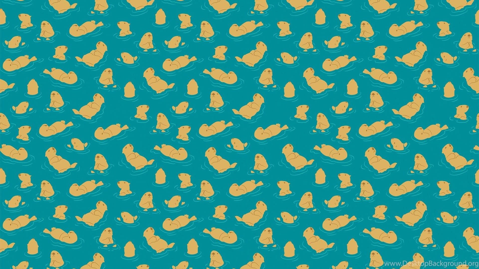 1920x1080 Indie Aesthetic Laptop Otter Pattern
