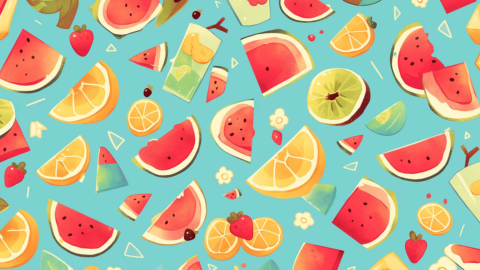 1536x864 Fruits & Berries Pattern Desktop