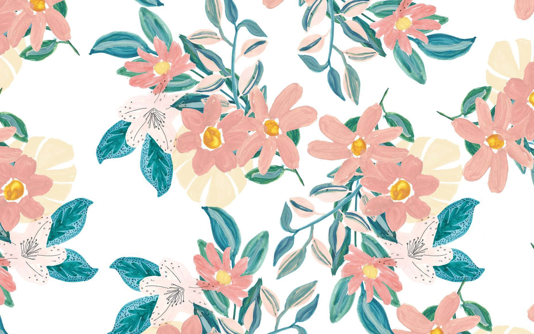 1856x1161 Pattern Desktop Floral Wallpaper