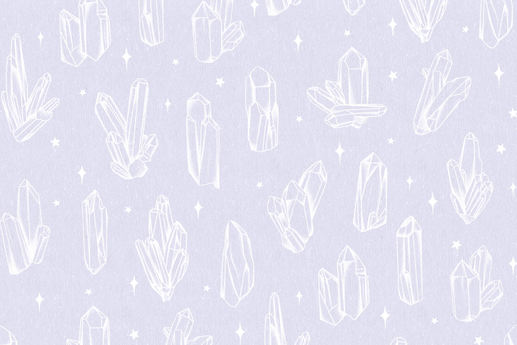1800x1200 Pastel Purple Illustrated Crystal Star
