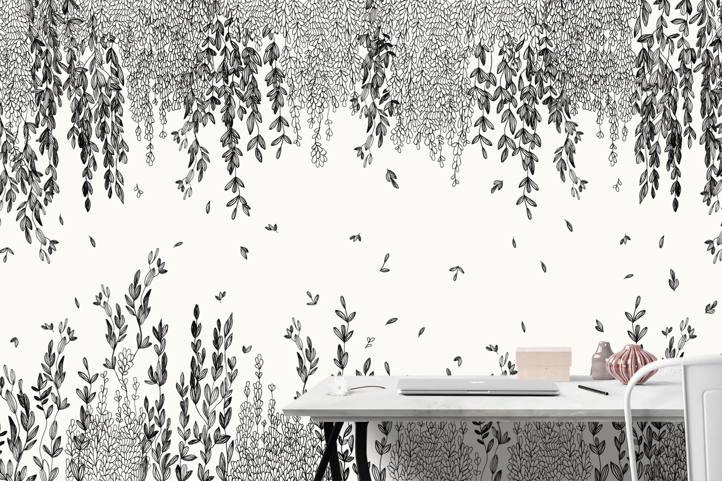 2400x1600 mural wallpaper of vertical garden