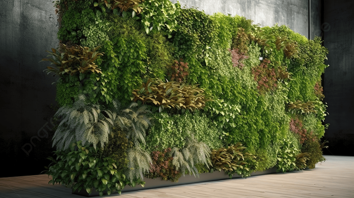1200x673 Green Wall Made Of Plants On A Wall