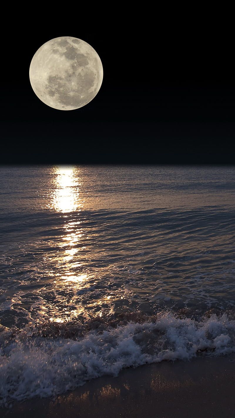 800x1422 HD dark night at sea wallpaper