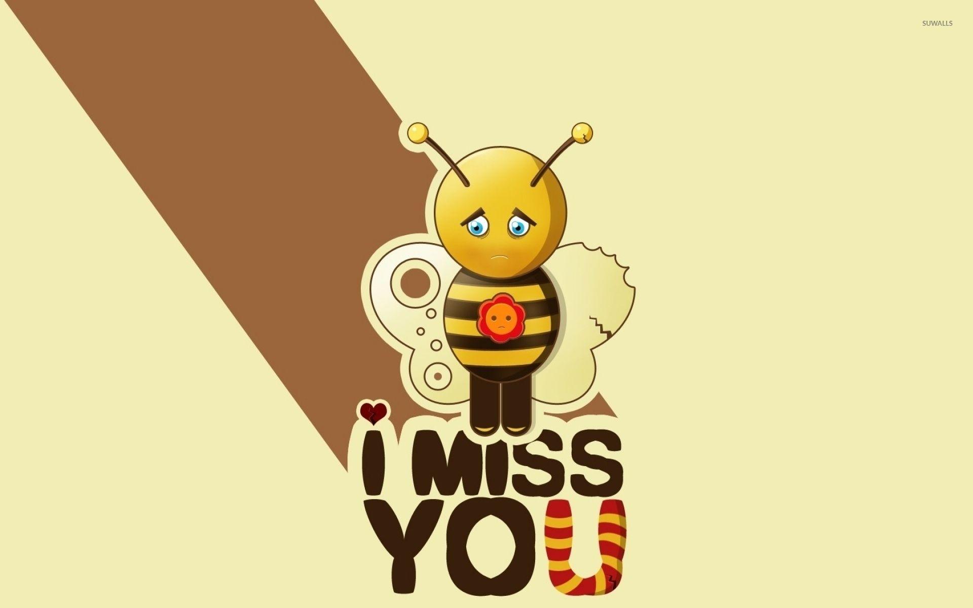 1920x1200 I Miss You Wallpaper You Honey Bee, HD Wallpaper