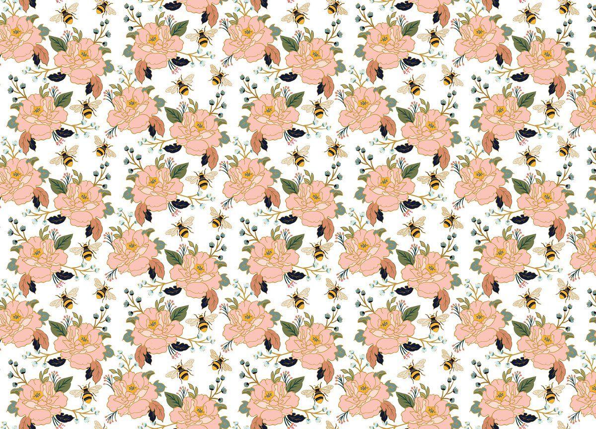 1200x864 Flower & Honey Bee Wallpaper