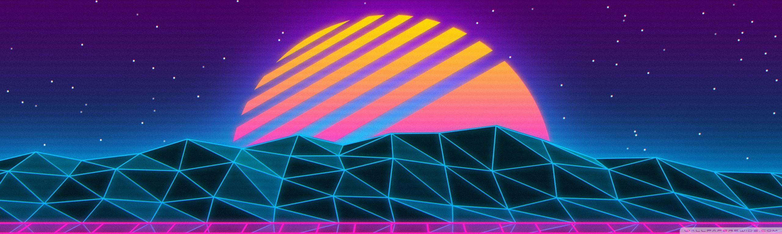 2560x768 Vaporwave ❤ 4K HD Desktop Wallpaper for • Wide & Ultra