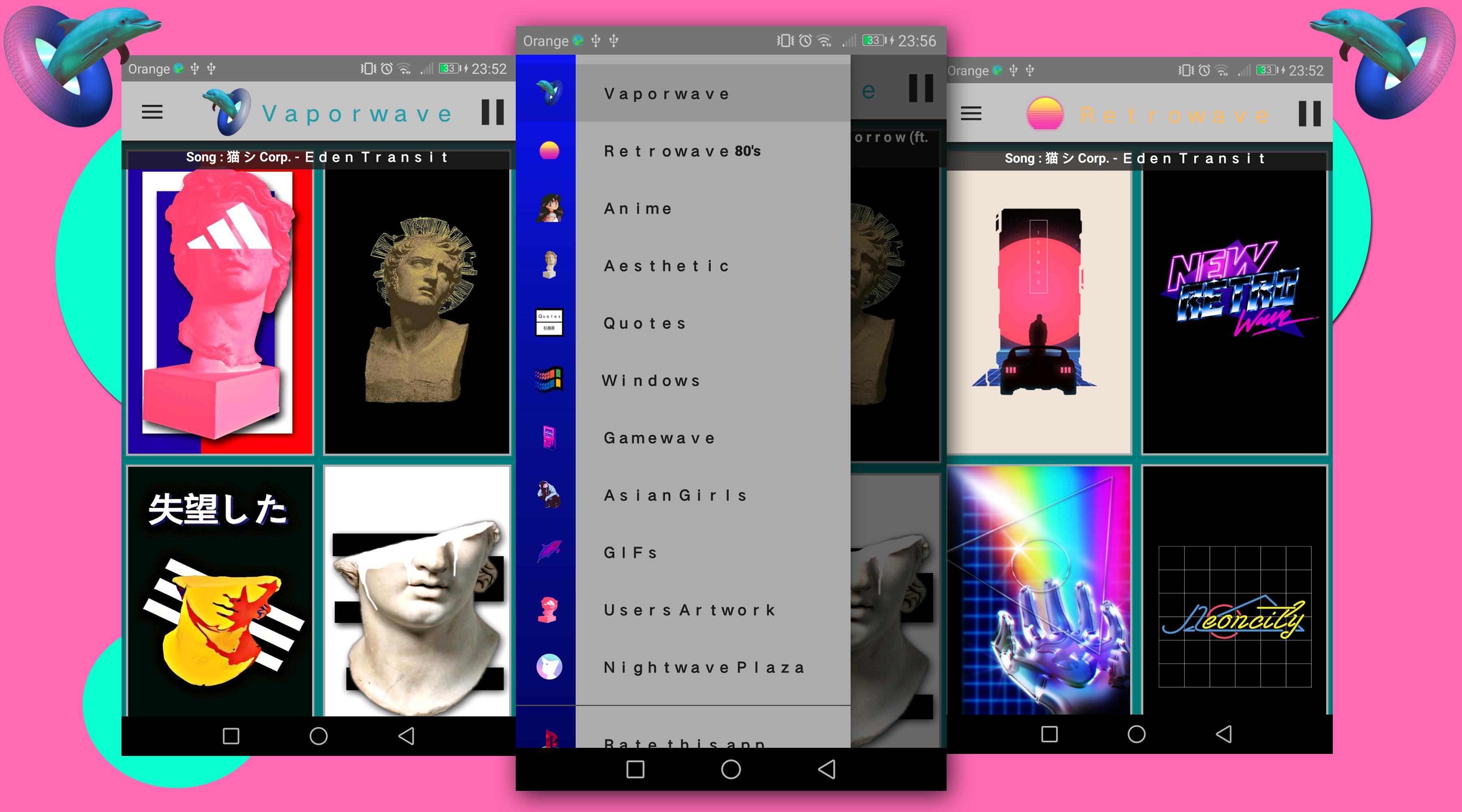 3600x2000 Vaporwave Wallpaper for Android