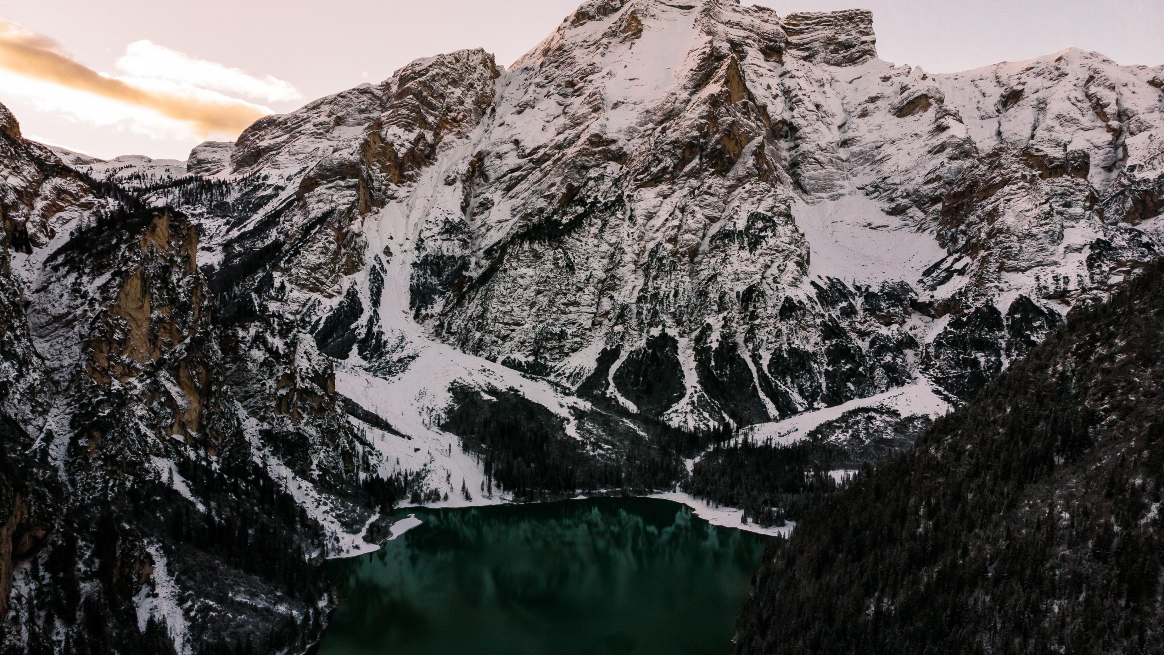 3840x2160 Download 3840x2160 wallpaper dolomites, lake, italy, forest