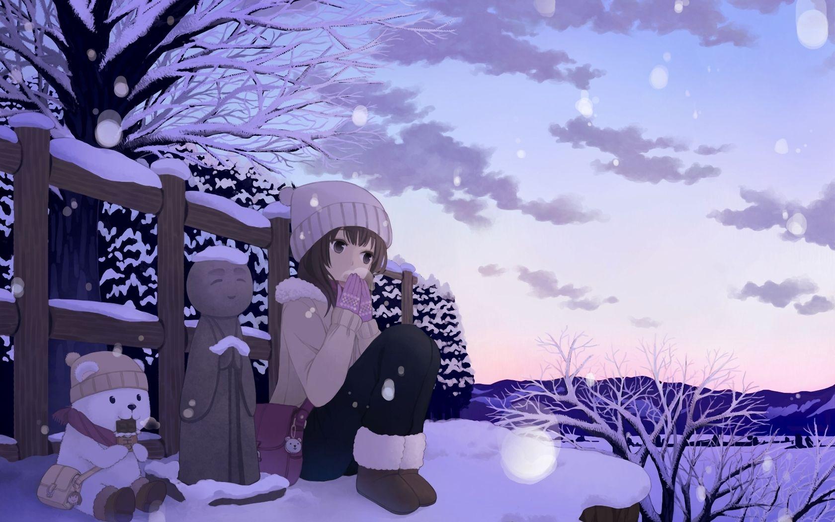 Kawaii Anime • For You, Winter Flower Anime, HD wallpaper