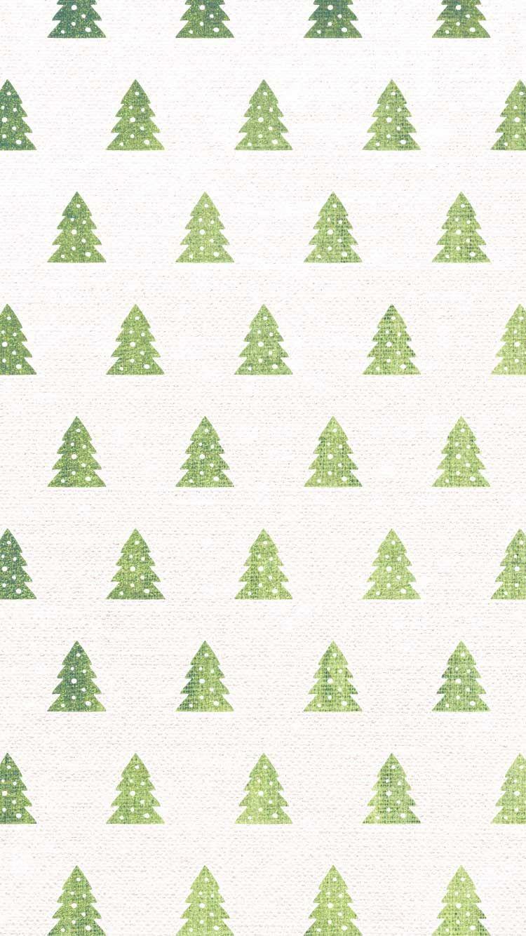 750x1334 Watercolor Pine Trees Wallpaper