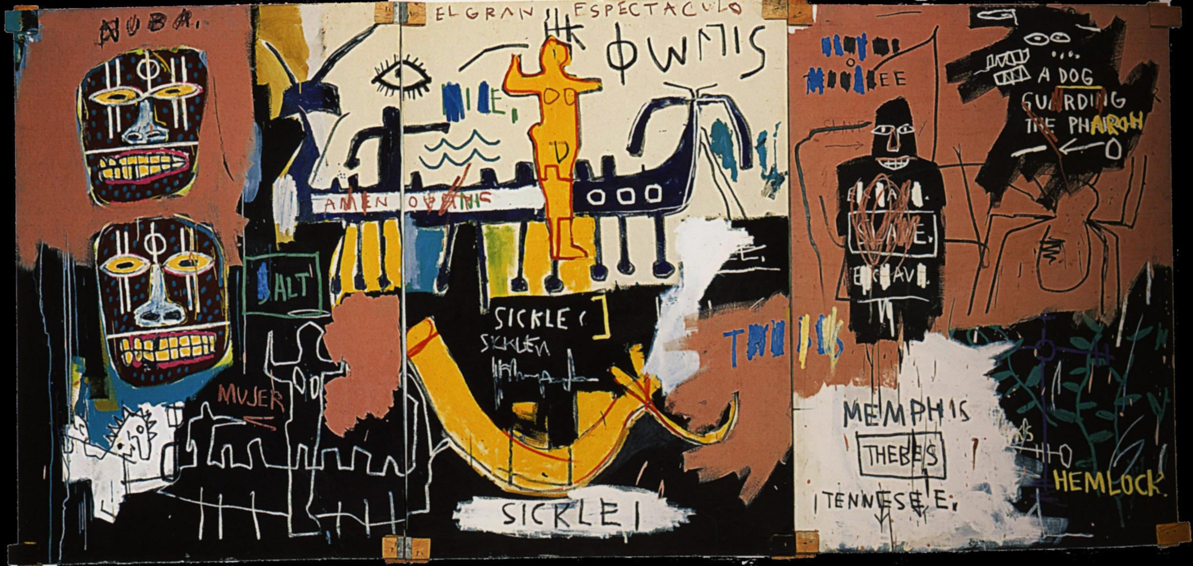 2439x1158 Jean Michel Basquiat HD Wallpaper