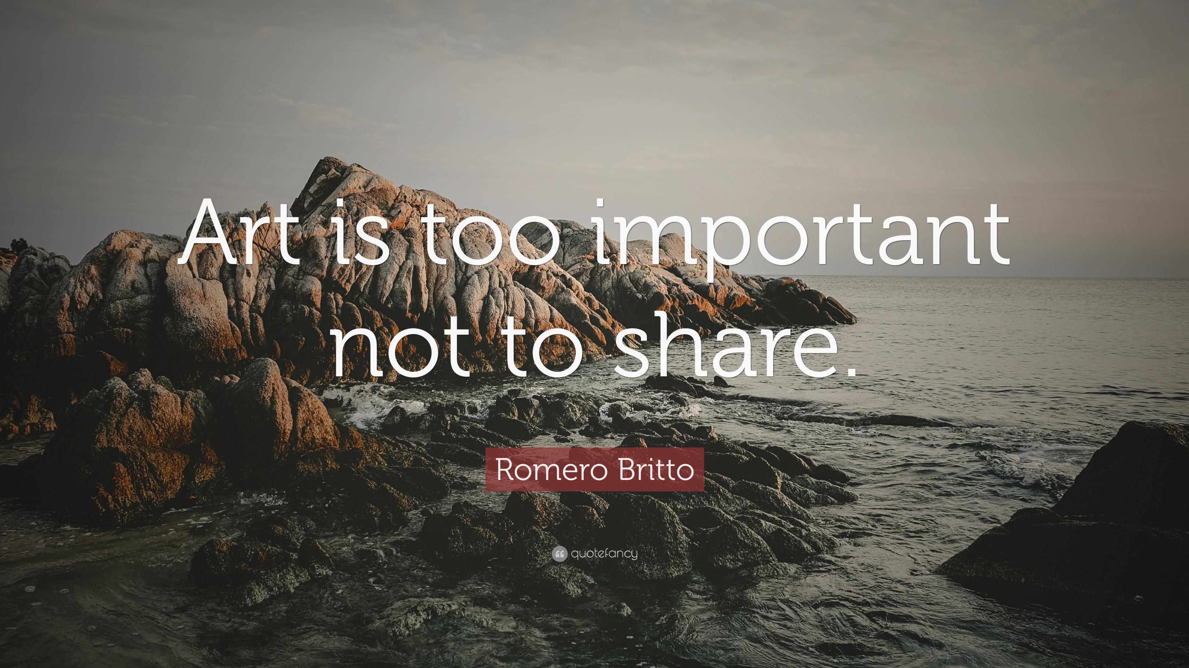 3840x2160 Romero Britto Quote: “Art is too important not to share.” 7