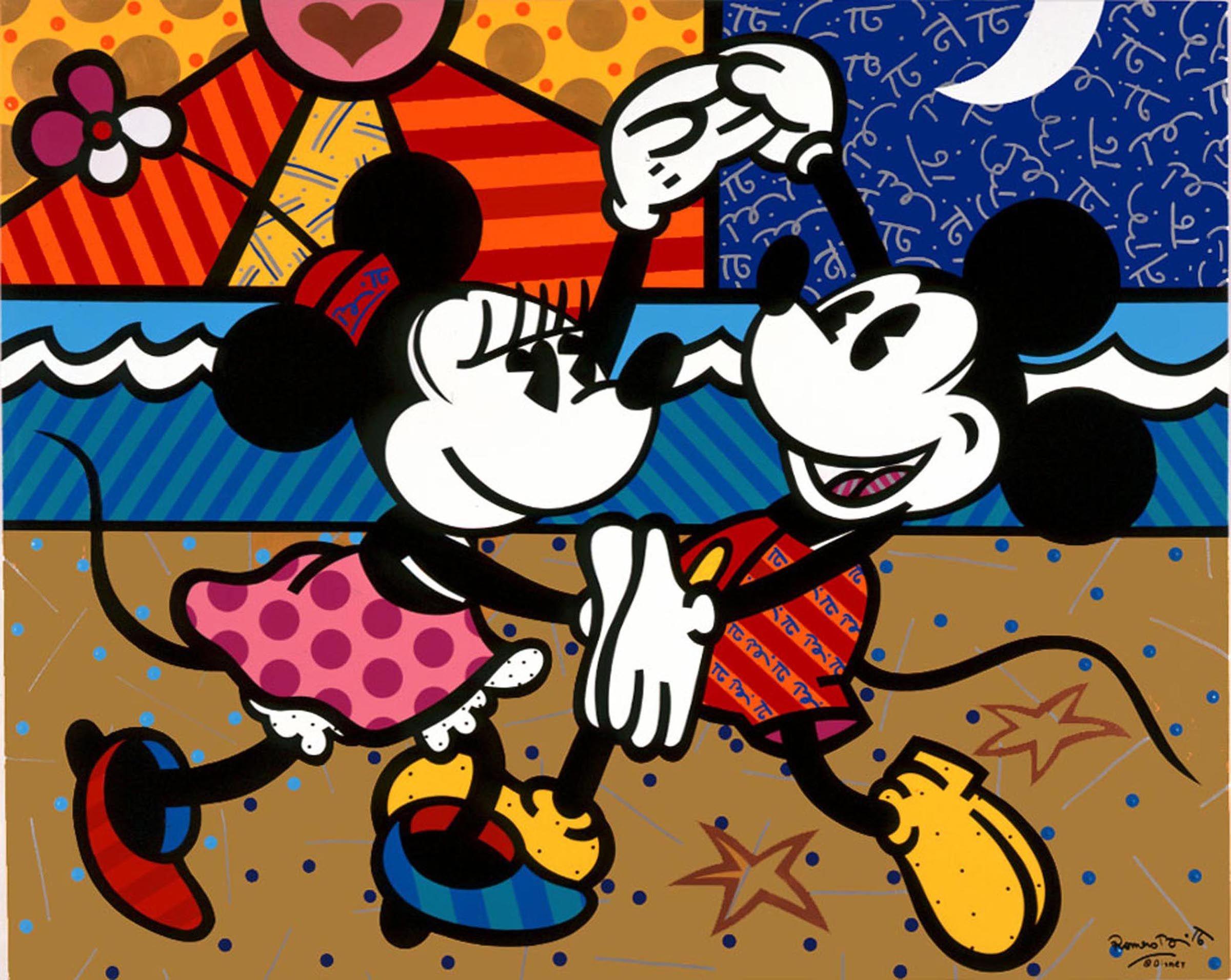 2400x1912 Mickey & Minnie. Pop art wallpaper