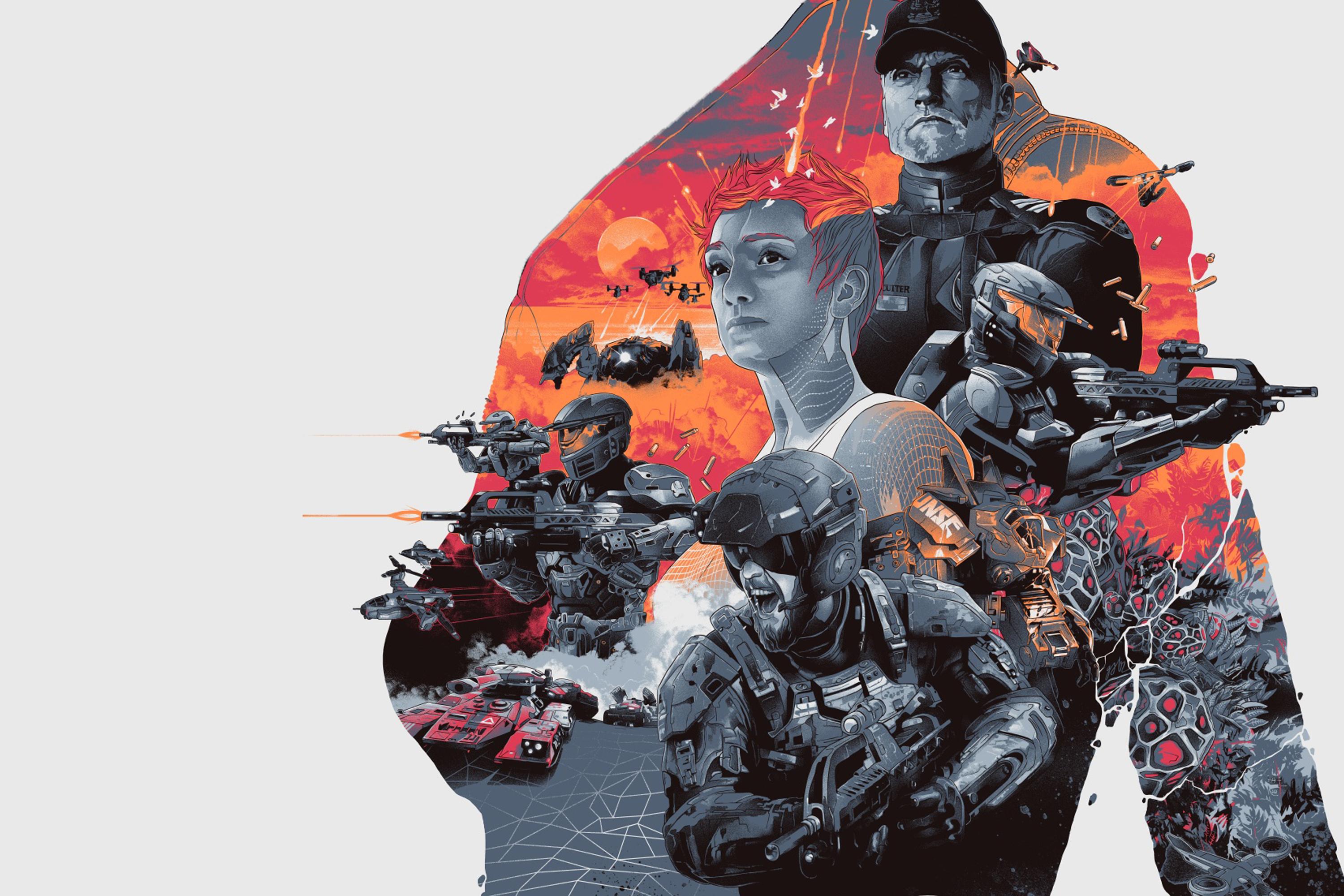 3000x2000 Halo Wars 2 Leaders Wallpaper image