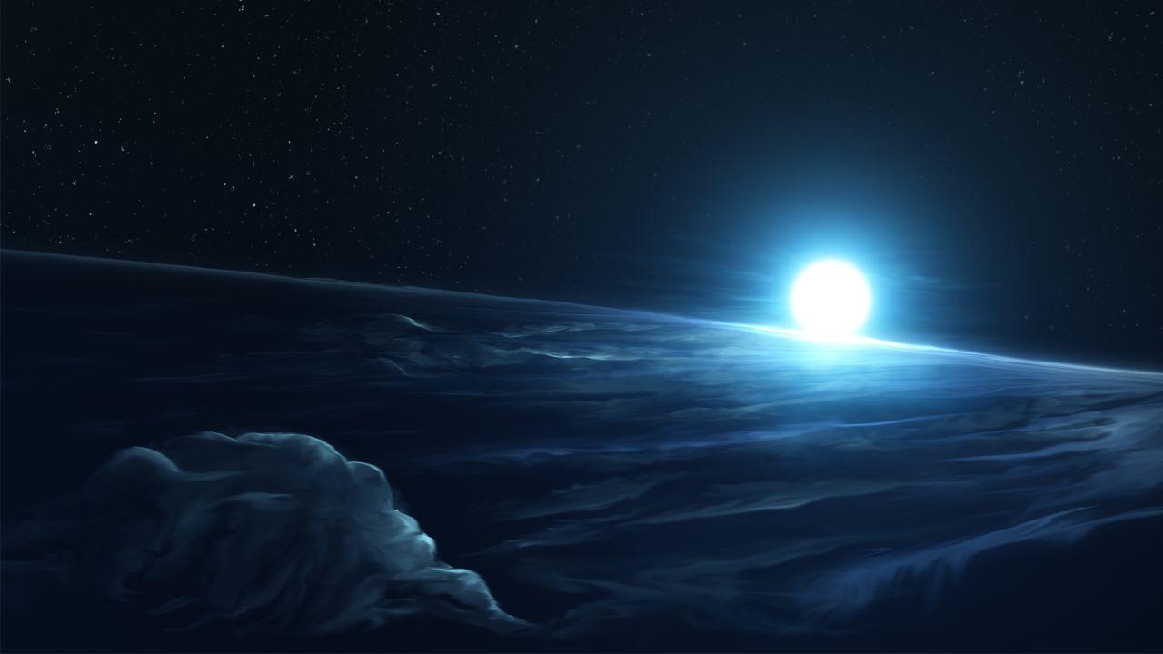 1280x720 Wallpaper Full moon, Bright, HD, Space
