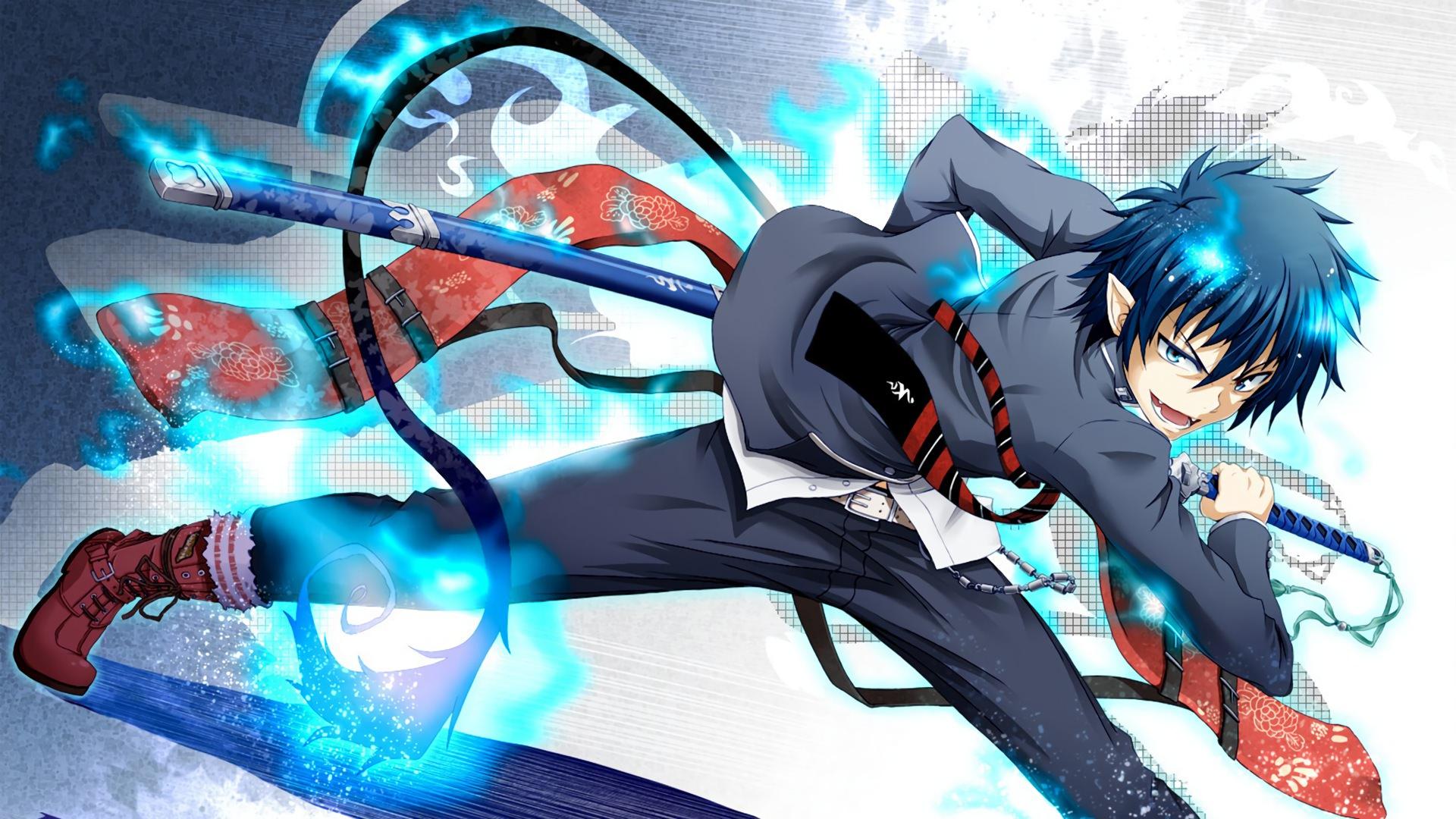1920x1080 Rin Okumura Katana Blue Exorcist Ani. Wallpaper