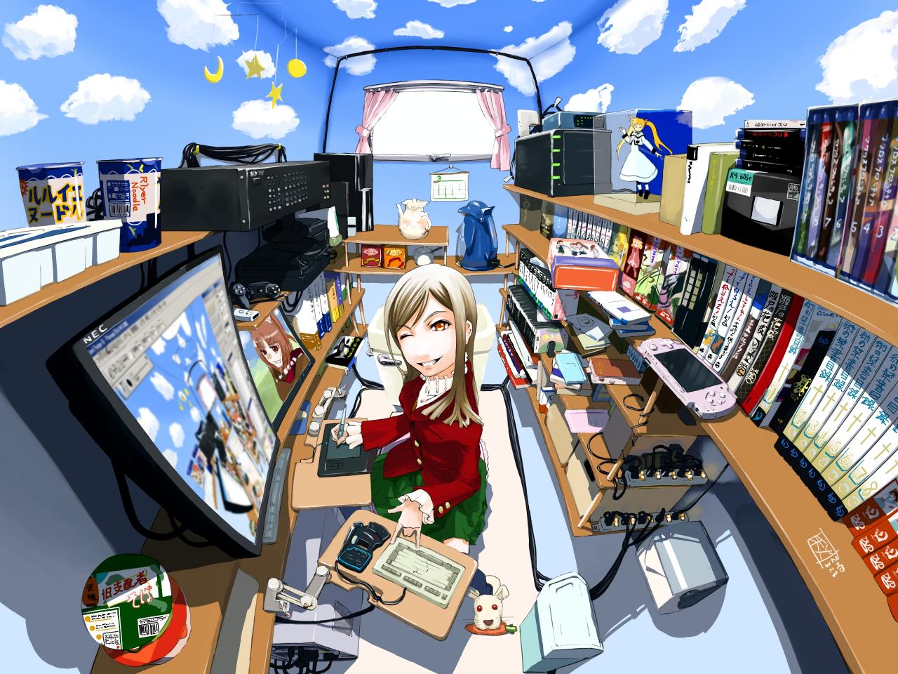 1280x960 Anime Girl Gamer Wallpaperx960