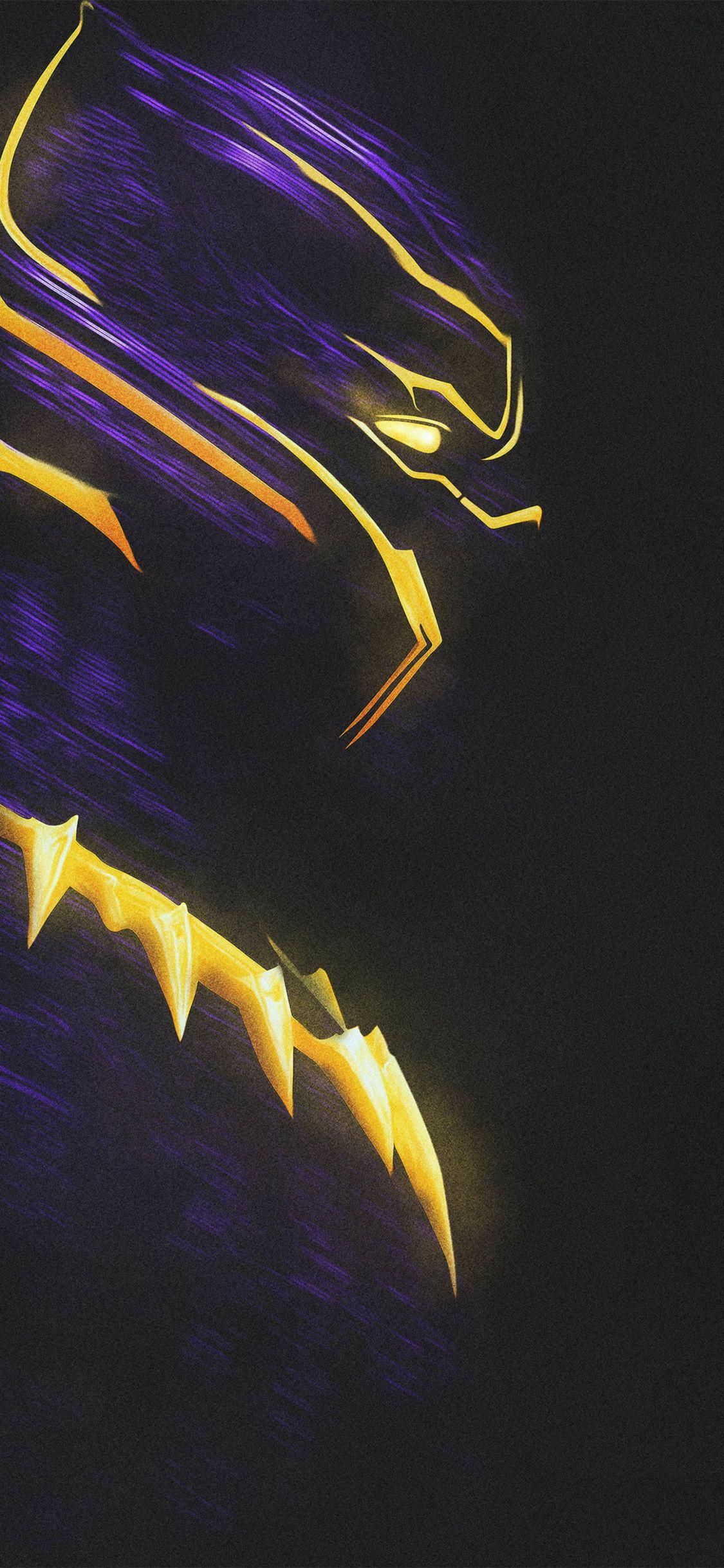 1125x2436 Erik Killmonger Black Panther Art iPhone X. Black panther art