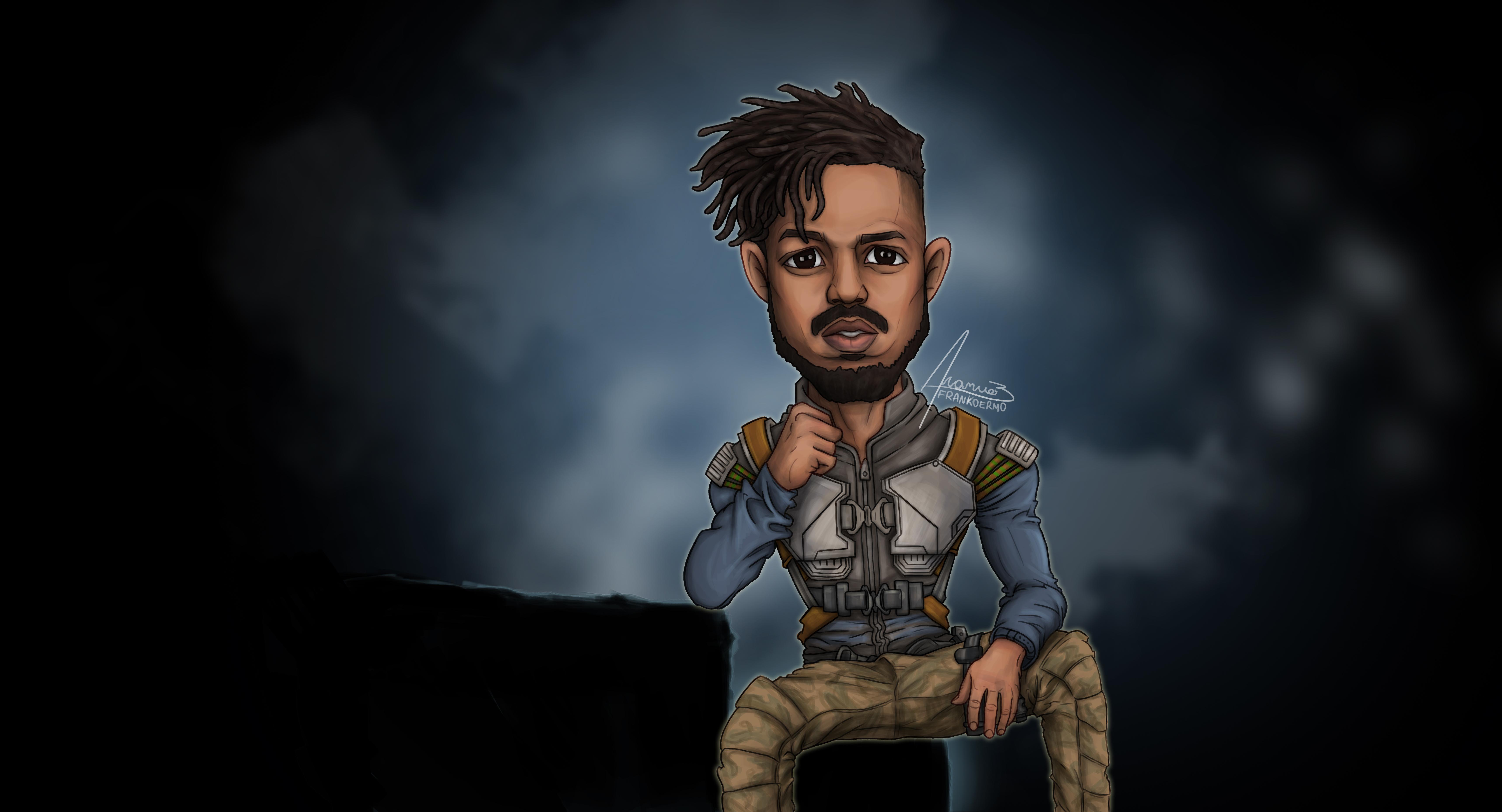 6873x3717 Erik Killmonger 5k Artwork Samsung Galaxy Note 8