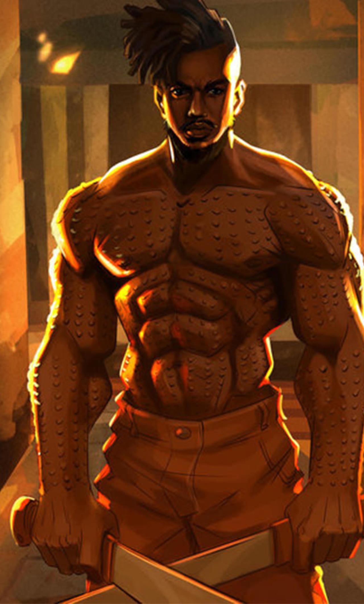 1280x2120 Erik Killmonger Michael Jordan Artwork iPhone 6