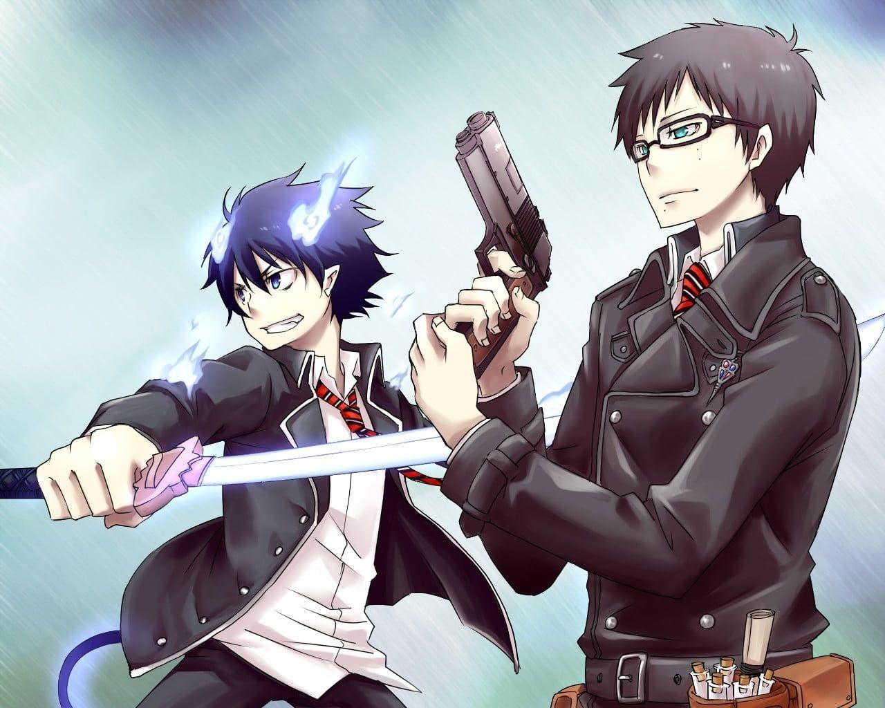 1280x1024 Rin and Yukio Okomura Ao No Exorcist wallpaper HD wallpaper