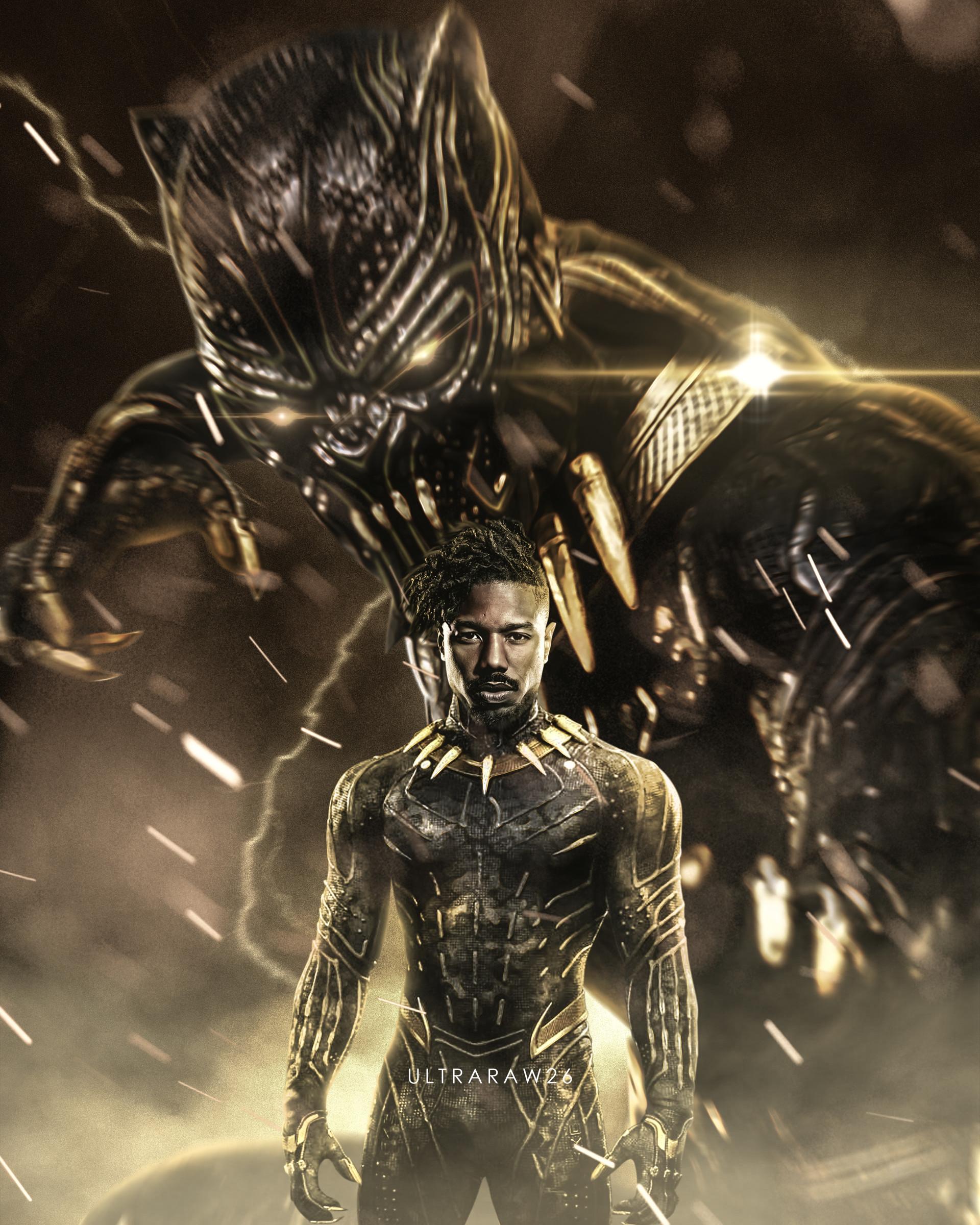 1920x2400 Black Panther & Eric Killmonger, yadvender singh