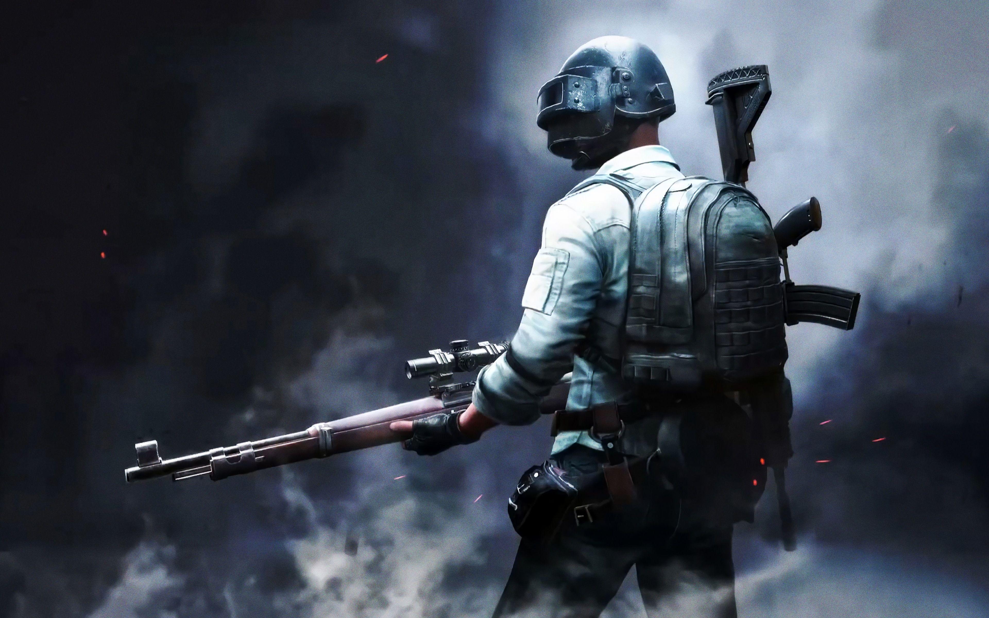 3840x2400 Pubg Helmet Guy With Kar98 4k Pubg Kar98 Wallpaper