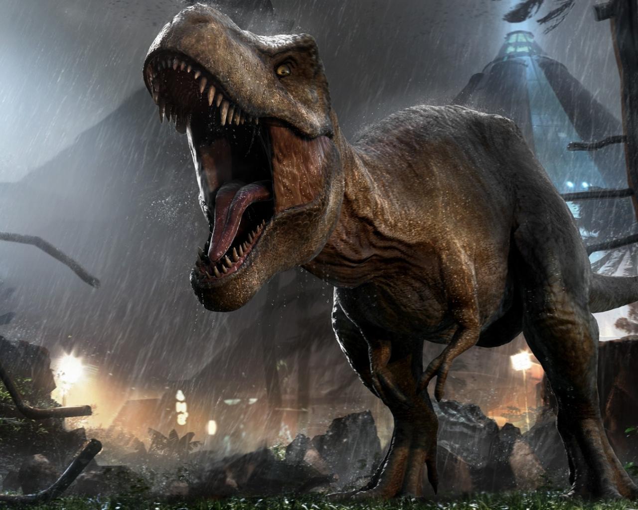 1280x1024 Download 1280x1024 Wallpaper Roar, Dinosaur, Jurassic World