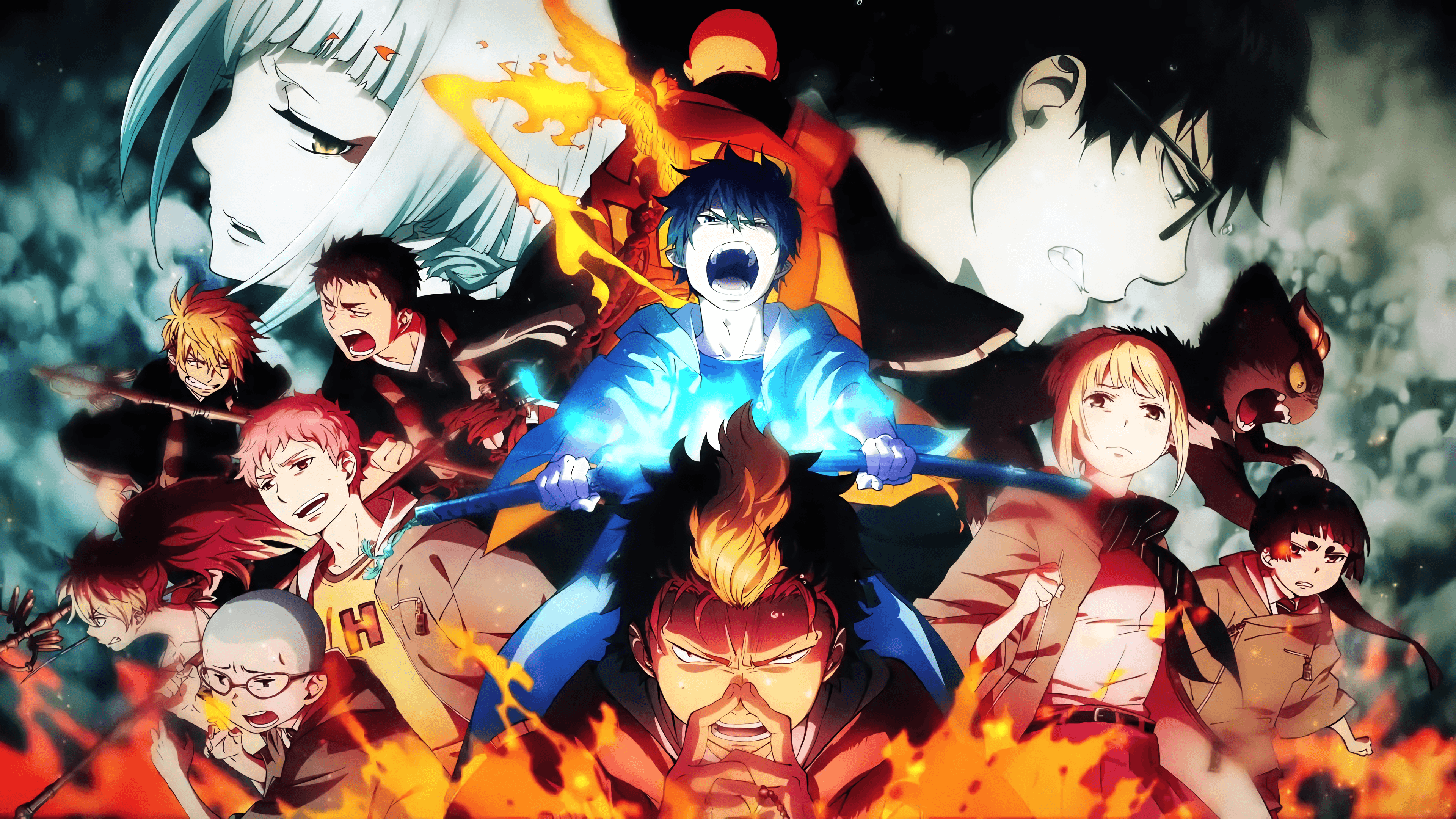 Blue Exorcist Wallpapers Top Free Blue Exorcist Backgrounds WallpaperAccess